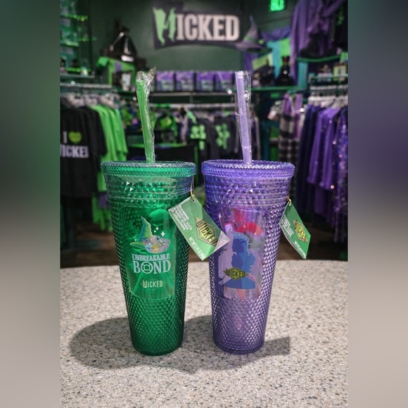 Other - NWT-WICKED Unbreakable Tumbler Set Elphaba and Glinda